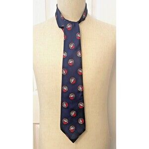 Vtg JOHN HENRY 100% Silk Neck Tie USA Made SANTA CLAUS Xmas ST NICK Grandpacore